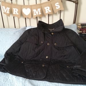 TALBOTS black quilted jacket sz.2X